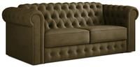 Jay-Be Chesterfield Fabric 3 Seater Sofa Bed - Sage Green