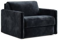 Jay-Be Slim Velvet Cuddle Chair Sofa Bed - Charcoal