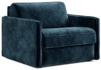Jay-Be Slim Velvet Cuddle Sofa Bed - Ink Blue