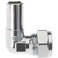 Drayton Chrome-Plated Brass Compression Reducing 90 TRV Adaptor Elbow 15mm x 10mm (7087R)