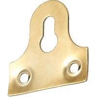 Slotted Mirror Plates Electro Brass 32 x 32 x 32mm 10 Pack (14738)