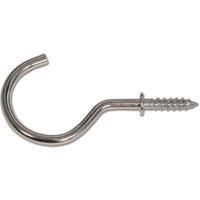 Wickes Round Cup Hook - Zinc Pack of 4