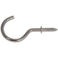 Wickes Round Cup Hook - Zinc Pack of 25