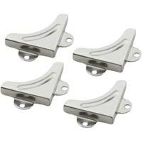 Wickes Mirror Corner Clips - Nickel Pack of 4