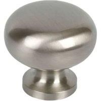 Wickes Sleek Round Door Knob - Satin Nickel 29mm Pack of 4