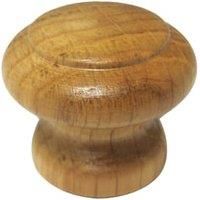 Wickes Varnished Door Knob - Oak 33mm Pack of 4