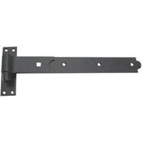 2 X SMITH & LOCKE GATE HINGE STRAIGHT HOOK & BAND 44 X 457 X 165MM BLACK