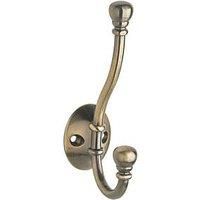 Ball End Hat & Coat Hook Antique Brass