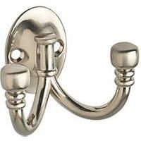 Ball End Double Robe Hook Satin Nickel