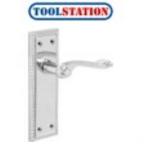 Georgian Scroll Door Handles Latch Polished