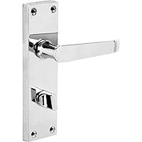 Designer Levers Victorian Straight Lever Door Handles, Bathroom Door Handle Set - Polished Chrome - 1 Pair