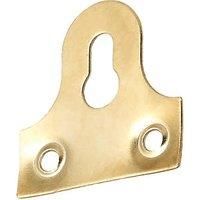 Slotted Mirror Plates Electro Brass 38 x 38 x 38mm 10 Pack (11582)