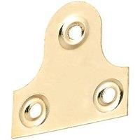 Plain Mirror Plates Electro Brass 32mm x 32mm x 32mm 10 Pack (14529)