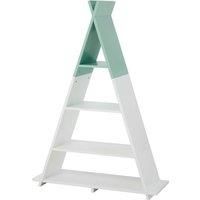 Tipi Style White/Green Children's Floor Shelving Storage Unit - White/Grey