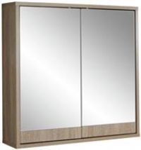 House & Homestyle Double Mirrored Door Cabinet, Brown, 60H x 60W x 15D