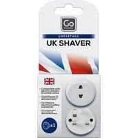 Go Travel UK 1A Electric Shaver Razor Toothbrush Plug Socket Adaptor