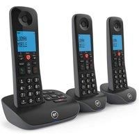 BT Essential Cordless Home Phone with Nuisance Call Blocking and Answering Machine, Trio Handset Pack