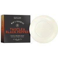 Scottish Fine Soaps Men/'s Grooming Thistle & Black Pepper Face & Beard Soap 100g – Purifying Milk Thistle Soap Bar with Jojoba Oil for Skin and Beard
