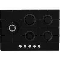 Statesman GH175GB 5 Burner Gas Hob Cooktop, Front Dial Control, Automatic Ignition, 5 Burners: 1 Wok, 1 Rapid, 2 Semi-Rapid and 1 Simmer, 75 cm, Front Dial Control, Automatic Ignition, Black