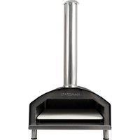 Statesman SKPO0W13SS Tabletop Wood Fire Pizza Oven with 13" Pizza Stone, Perfect for Pizzas, Smoked Meat, Fish & Vegetables, Pellet Fuelled Oven, Pizza Shovel & Cover Included