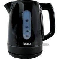 Igenix IGK01022B Cordless Electric Jug Kettle, 2200 W, Rapid Boil, Black