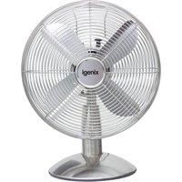 Igenix 12 Inch Desk Fan - Chrome