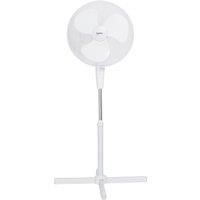 Igenix DF1655 Pedestal Fan, 16 Inch, 3 Speed, Quiet Operation, Oscillating, Adjustable Height, Cooling Fan, Ideal for Home and Office, White