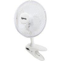Igenix DF0006 Clip on Desk Fan, 6 Inch, 2 Speed, Quiet Operation, Ideal for Home and Office Use, Portable Clip Fan, Adjustable Tilt Angle, Mesh Grill, White