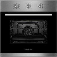 Statesman Built-in Fan Stainless Steel 60cm Electric Single Wall Oven Statesman  - Size: 77cm H X 180cm W X 90cm D