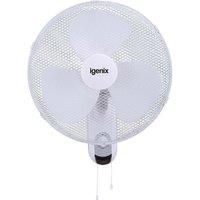 Igenix DF1656 Wall Mountable Fan, 16 Inch, White