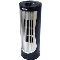 Igenix DF0020 Mini Tower Fan, 12 Inch Bedside Fan, Oscillating, Black