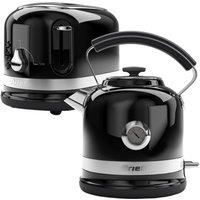 Ariete Moderna 1.7L Cordless Kettle & 2 Slice Toaster Set,Stainless Steel -Black