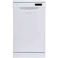 Statesman FD10PWE Freestanding Slimline 10 Place Full Size Dishwasher, 6 Wash Programms, Half Load Wash Function, 45cm Wide, White