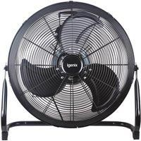Igenix DF1800BL Floor Standing Fan, 120 W, 18 Inch, Air Circulator, High Velocity Free Standing Fan, 3 Speed, Ideal for Gym, Home, Garage and Office, Black