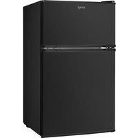 Igenix IG347FFB Freestanding Under Counter Fridge Freezer with 1 Safety Glass Shelf and 1 Salad Drawer, Reversible Door with two compartments, Adjustable Feet, 47 cm Wide, Black