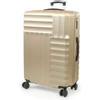 PIERRE CARDIN Medium Suitcase 26 Inch | Hard Sided | Travel Lightweight Luggage TSA Locks | 4 Dual Spinner Wheels | Hold Check in Case CL898 (Champagne, Medium)