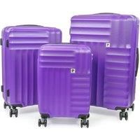 Soleil Wheeled Hard Sided Suitcase Set with TSA Approved Luggage Locks