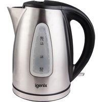 STAINLESS STEEL CORDLESS JUG KETTLE IGENIX IG7251 1.7 LITRE BRUSHED STEEL