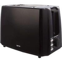 Igenix IG3012 2 Slice Toaster, Deep Slots and Adjustable Browning Control, Removable Crumb Tray for Easy Cleaning, Defrost and Reheat Function, 750 W, Black