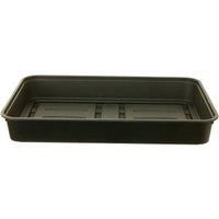 Whitefurze 38cm Gravel Tray Black Strong Plastic Base For Plants Propagators