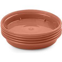 Whitefurze Saucer Set for 3" & 4" Pots, Terracotta