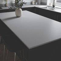 Metis Light Solid Surface Worktop 2440 x 900 x 15mm in Grey Composite