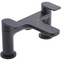 Coastal Solva Deck Mounted Bath Filler -black