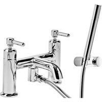 Coastal Monnow Deck Bath Shower Mixer - Chrome
