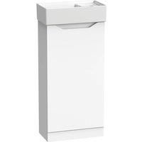 Memo Bathroom Vanity Unit with Basin Matt White 397mm x 210mm x 860mm (776CH)