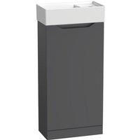 Memo Bathroom Vanity Unit with Basin Matt Dark Grey 397mm x 210mm x 860mm (922CH)