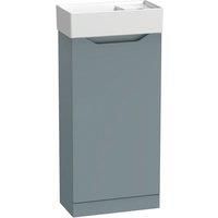 Memo Bathroom Vanity Unit with Basin Matt Soft Blue 397mm x 210mm x 860mm (168CH)