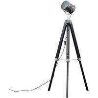 Starboard Spotlight Tripod Black Floor Lamp with LED Bulb