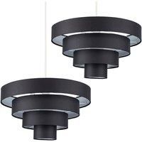 Nevada Pair of Black Ceiling Pendant Shade