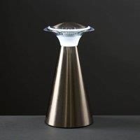 2 x Wireless Chrome Portable Battery Operated LED Touch Dimmer Table Lamps